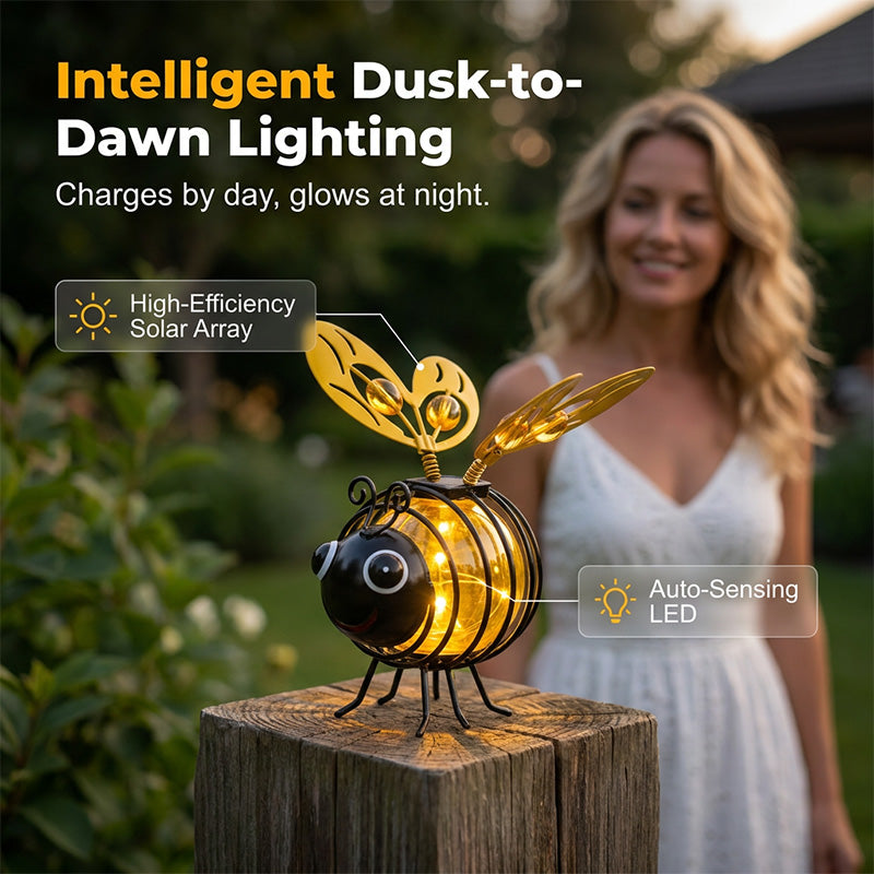 🌙🍃 LIMITED-TIME 50% OFF! Hanging Solar Bee Light – Spread Joy Day and Night 🌞🌜